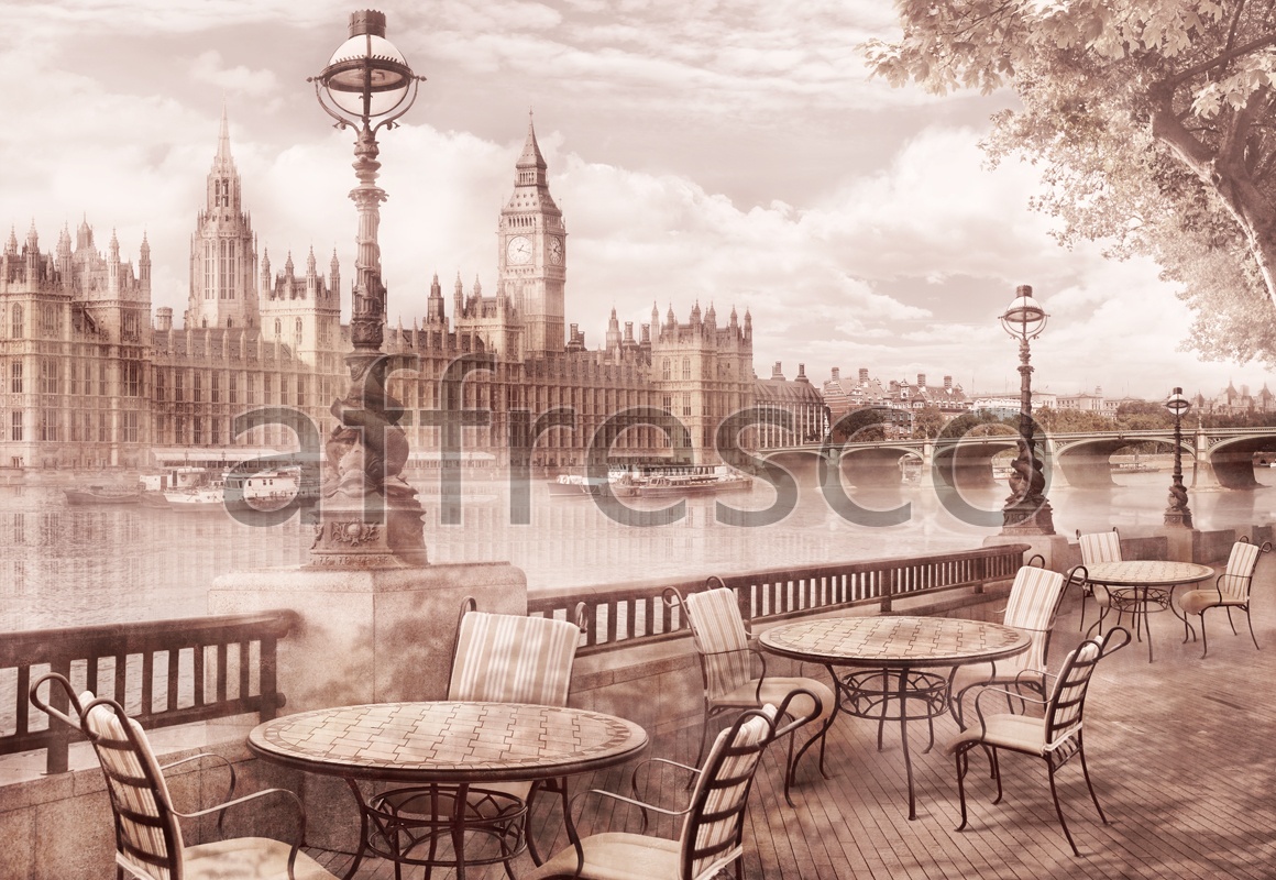 7156 | The best landscapes | Tables on the London quay | Affresco Factory
