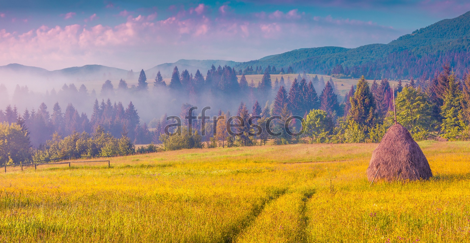 ID13452 | Pictures of Nature  | Hayrick on the meadow | Affresco Factory