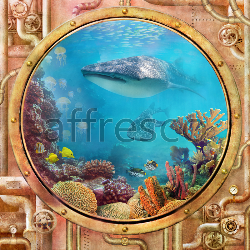 6507 | The best landscapes | Shark in a porthole | Affresco Factory