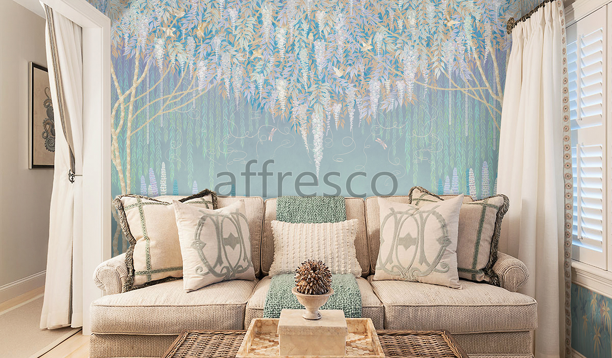 Handmade wallpaper, Blooming Trees