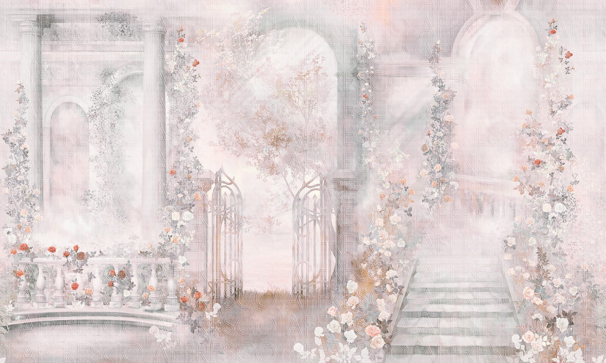 Handmade wallpaper, Roses