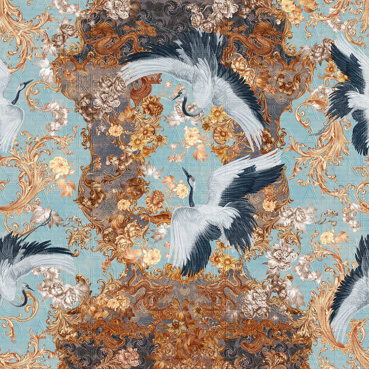 Handmade wallpaper, Royal Life