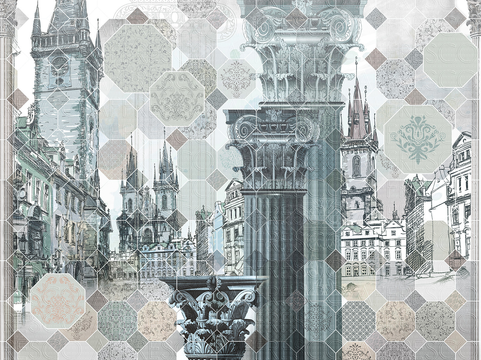 Handmade wallpaper, Handmade wallpaper | City Scenery