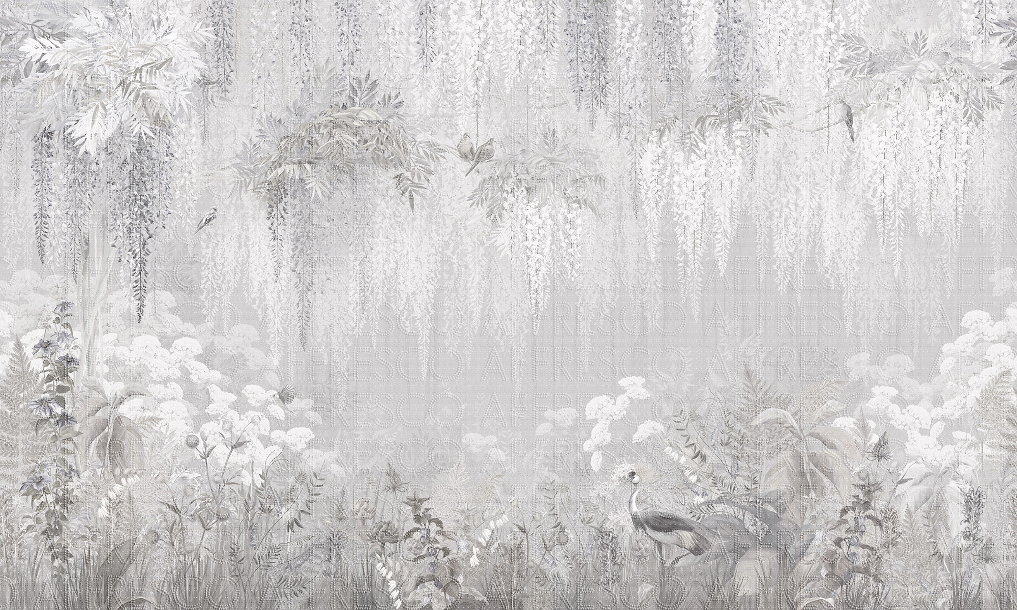 Handmade wallpaper, Wisteria