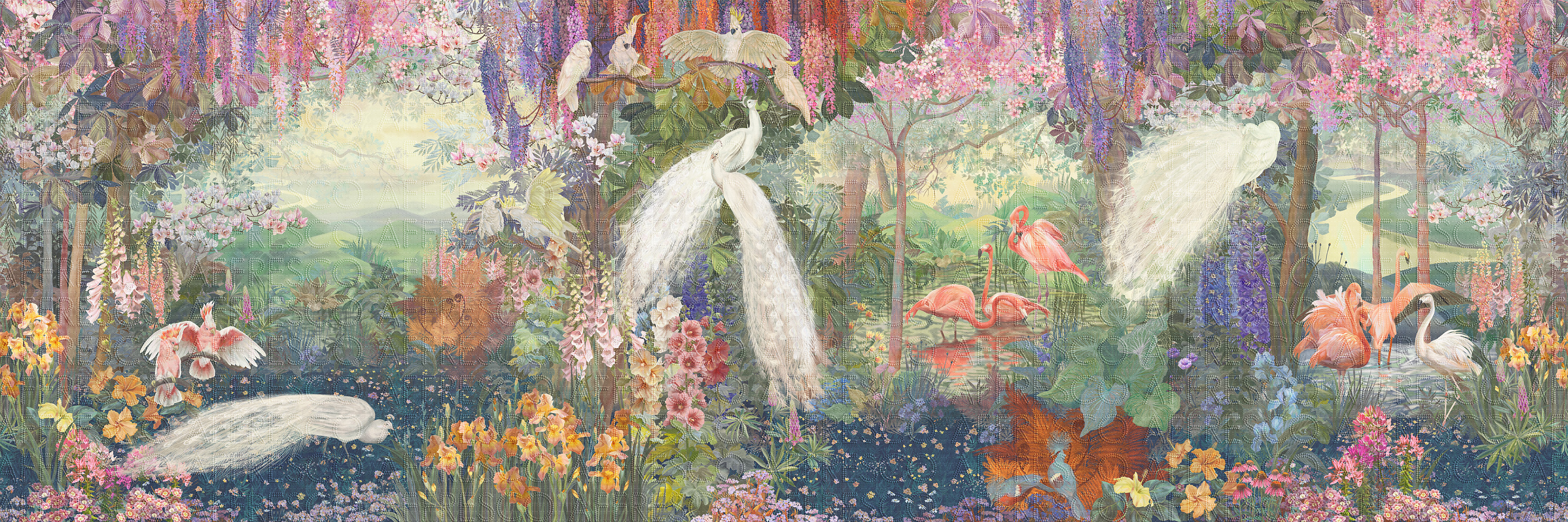 Handmade wallpaper, Garden of Eden