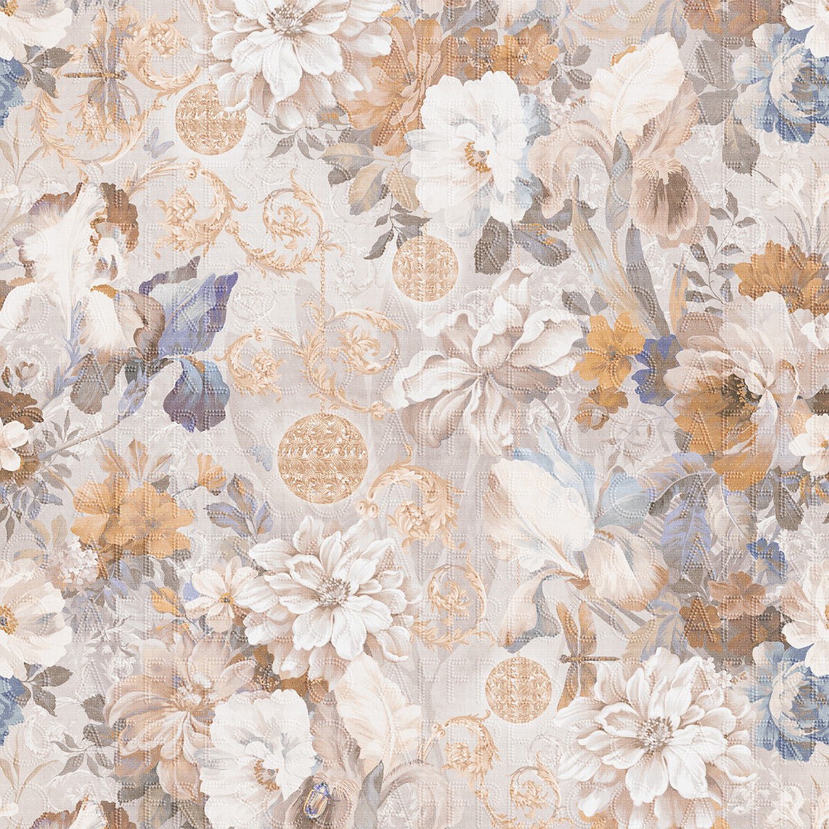 Handmade wallpaper, Bouqet