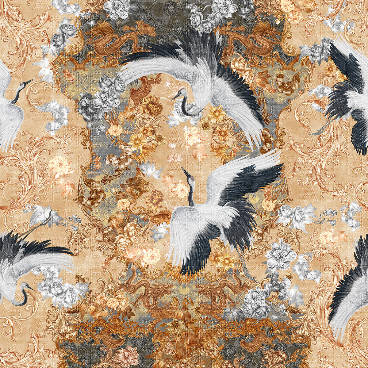 Handmade wallpaper, Royal Life