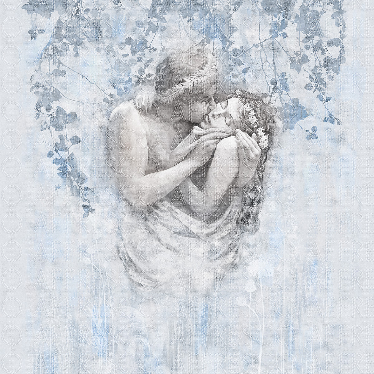 Handmade wallpaper, Kiss