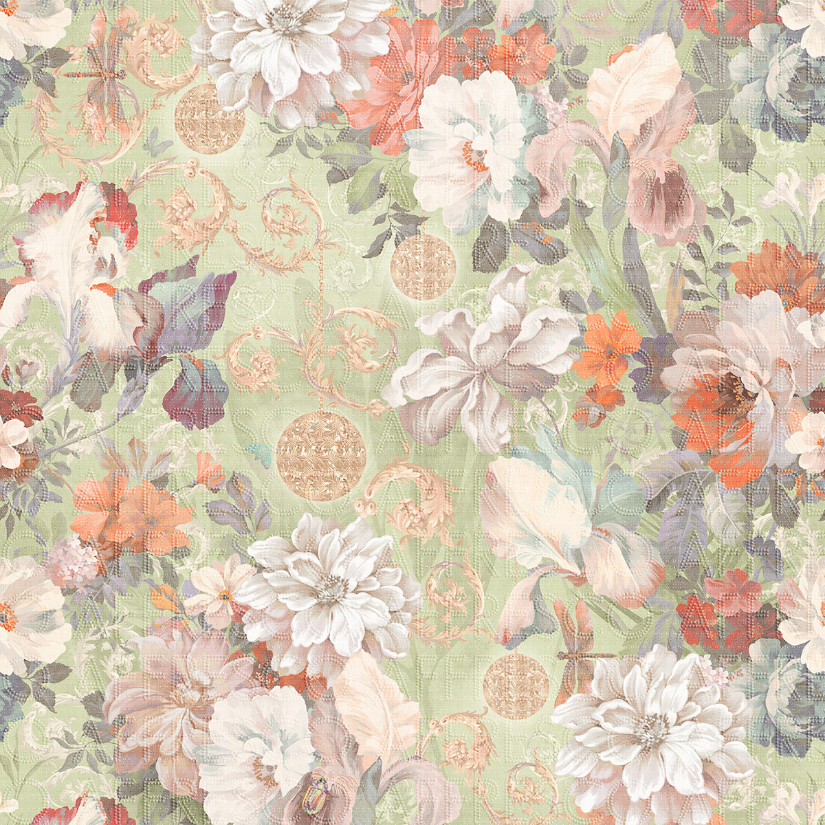 Handmade wallpaper, Bouqet