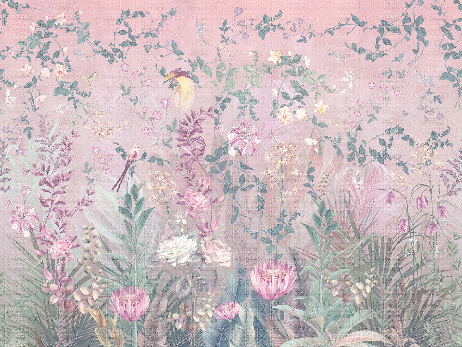 Handmade wallpaper, Dream Garden
