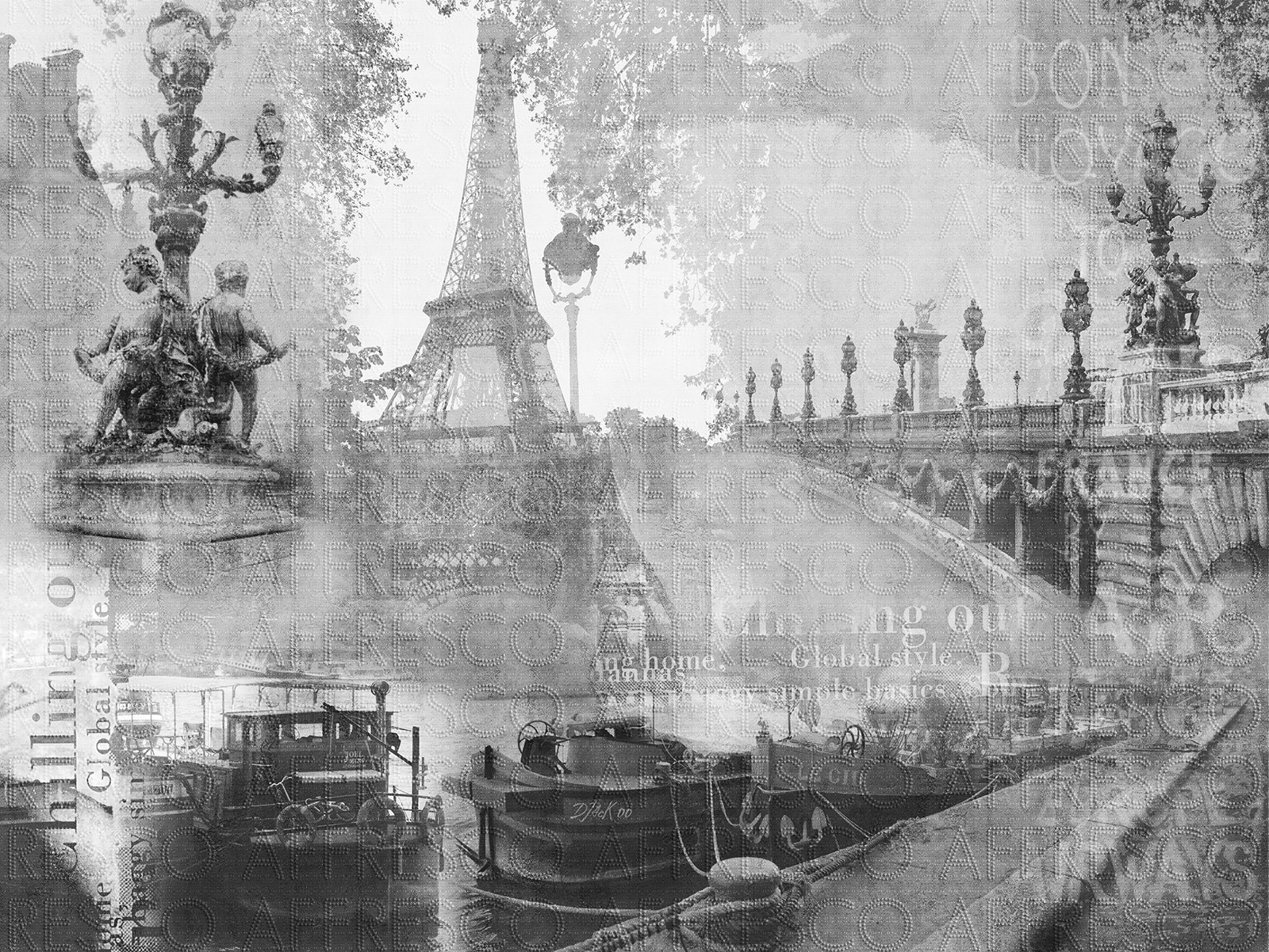 Handmade wallpaper, Handmade wallpaper | Retro Paris