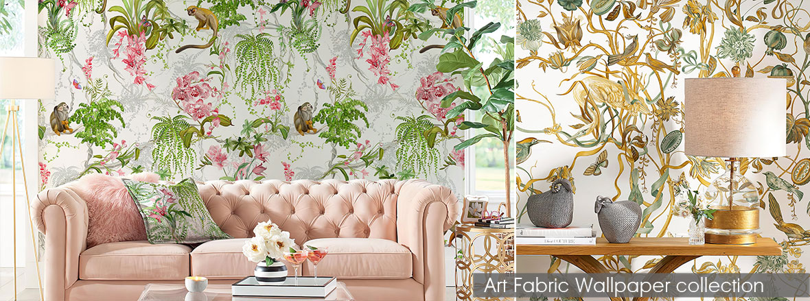 A Collection of Unique Art Fabric Wallpaper