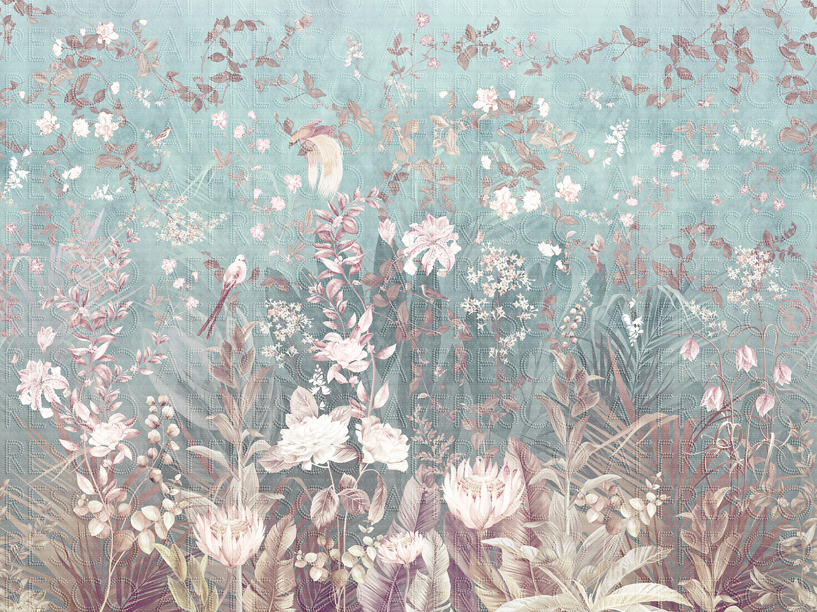 Handmade wallpaper, Dream Garden