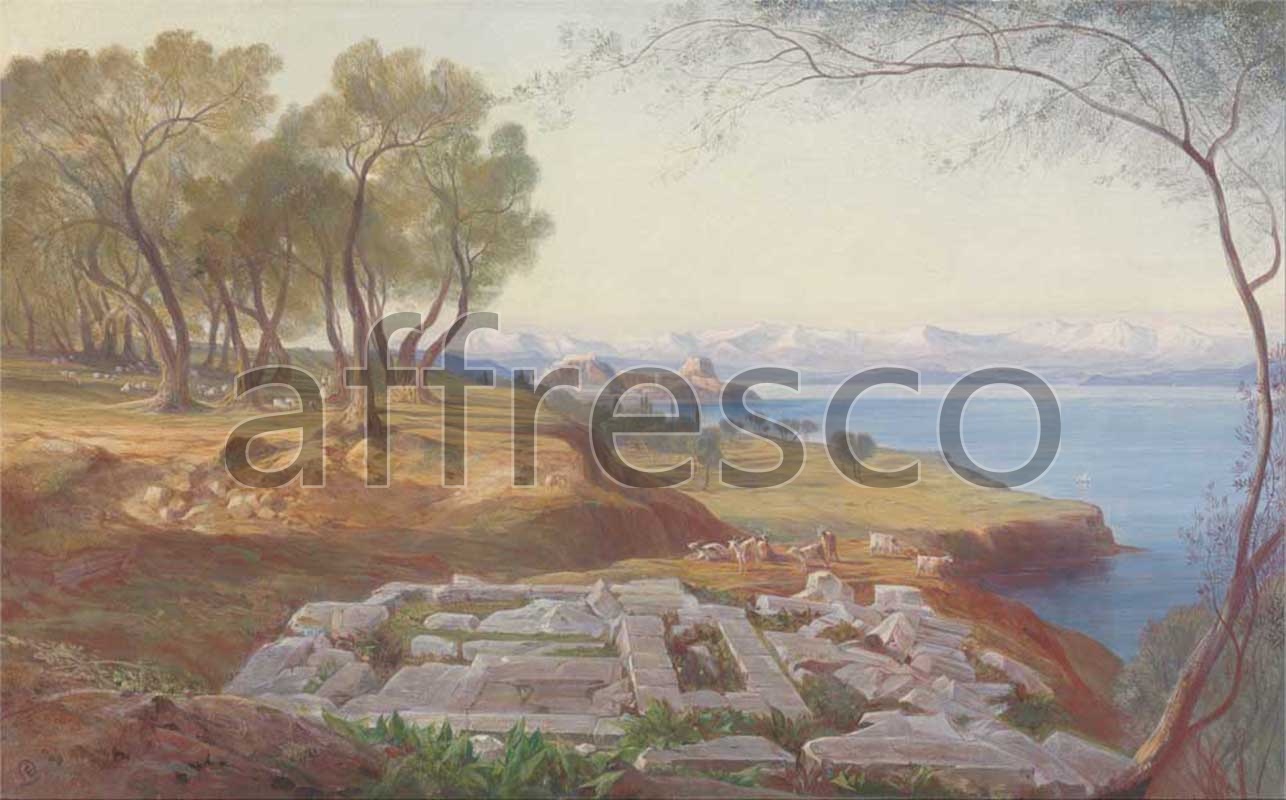 Classic landscapes | Edward Lear Corfu from Ascension | Affresco Factory