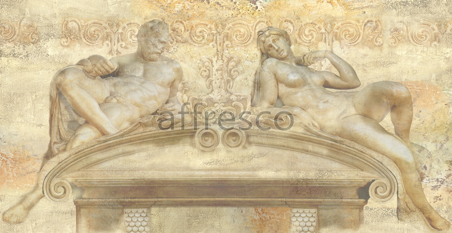 3064 | Classic Scenes | sculpture on a pediment | Affresco Factory