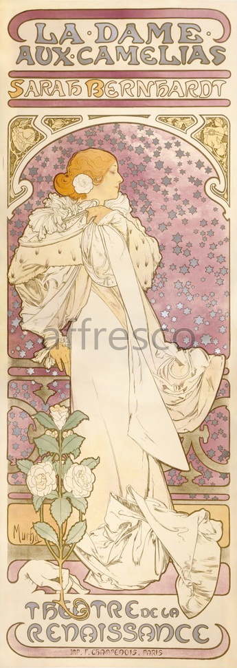 Scenic themes | Alfons Mucha La Dame aux Camelias Sarah Bernhardt | Affresco Factory
