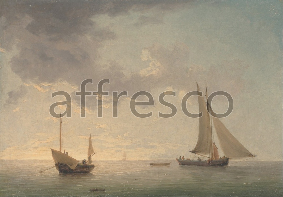 Marine art | Charles Brooking A Lugger and a Smack in Light Airs | Affresco Factory