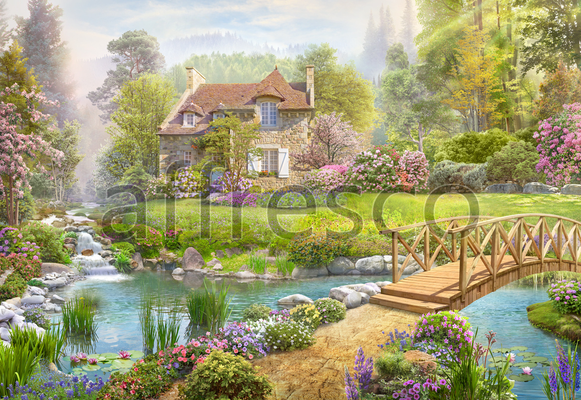 6554 | The best landscapes | House near a pond | Affresco Factory