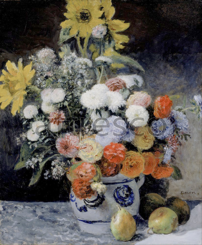 Impressionists & Post-Impressionists | Pierre Auguste Renoir Mixed Flowers in an Earthenware Pot | Affresco Factory