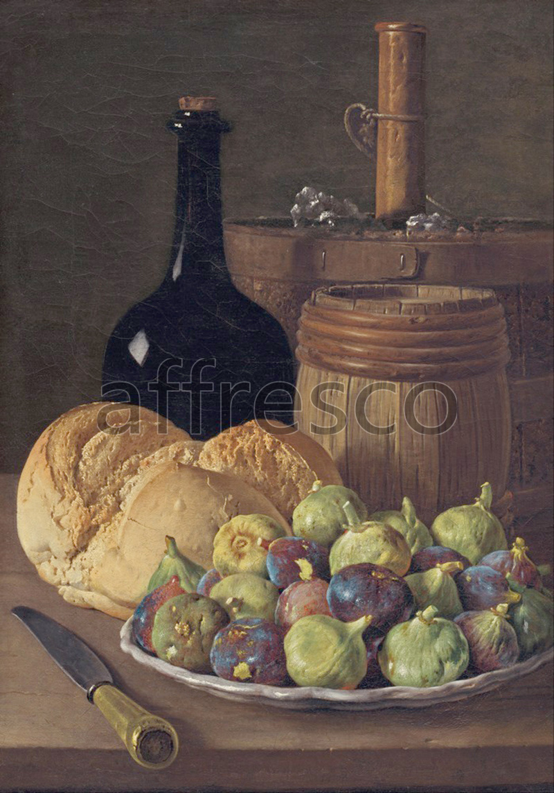 Still life | Luis Melendez Still Life with Figs and Bread | Affresco Factory