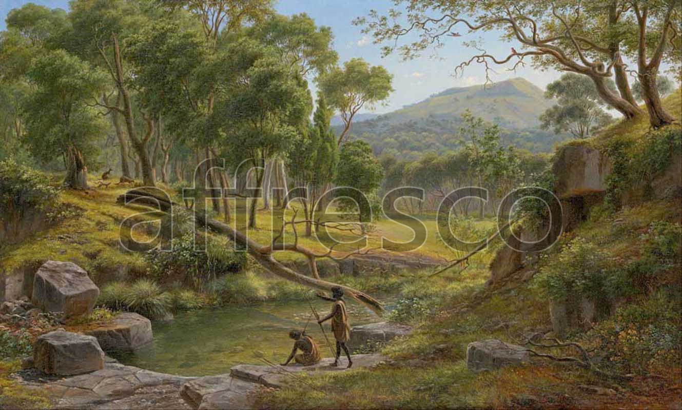 Classic landscapes | Eugene von Guerard Warrenheip Hills near Ballarat | Affresco Factory