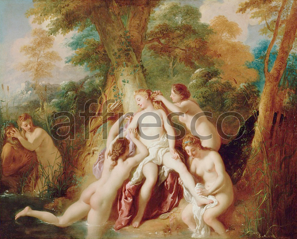 Classical antiquity themes | Jean Francois de Troy Diana and Her Nymphs Bathing | Affresco Factory