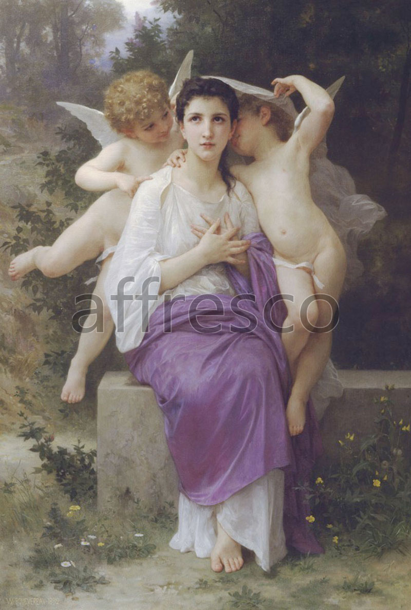 Classical antiquity themes | William Adolphe Bouguereau Leveil du coeur | Affresco Factory