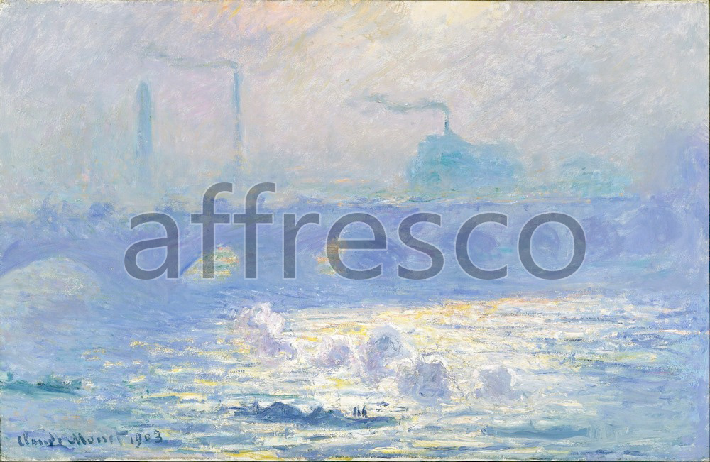 Impressionists & Post-Impressionists | Claude Monet Waterloo Bridge | Affresco Factory