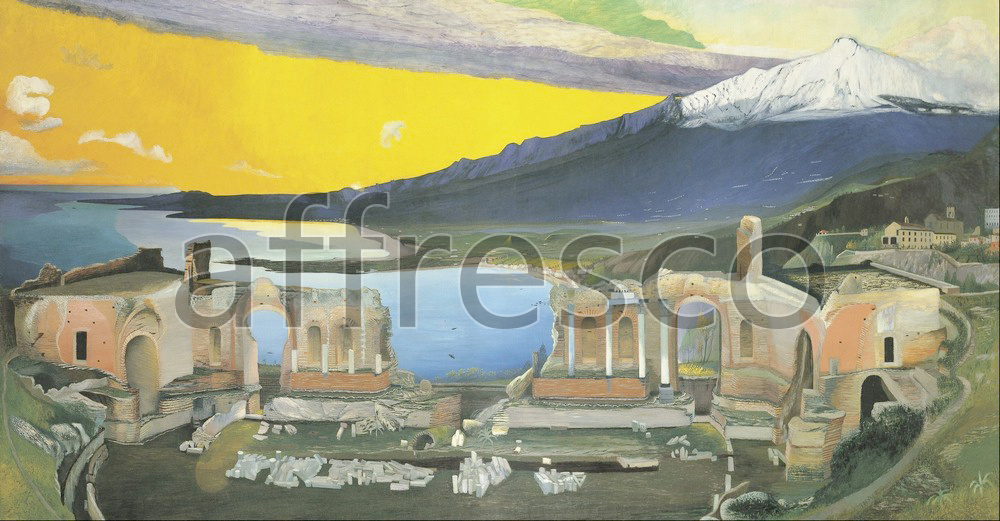 Impressionists & Post-Impressionists | Csontvary Kosztka Tivadar Ruins of the Greek Theatre at Taormina | Affresco Factory