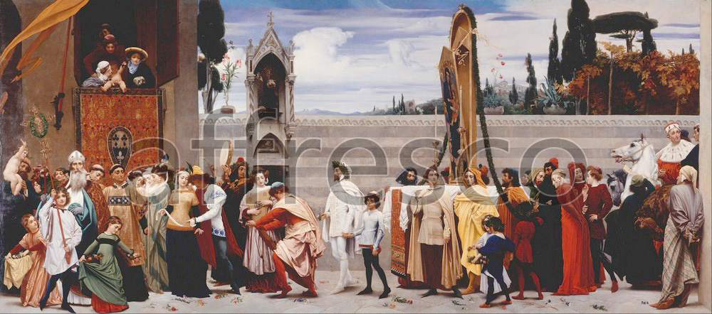 Scenic themes | Leighton of Stretton Frederick Leighton Baron Cimabues Madonna Carried in Procession | Affresco Factory