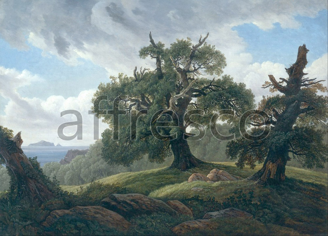 Classic landscapes | Carl Gustav Carus  Memory of a Wooded Island in the Baltic Sea | Affresco Factory