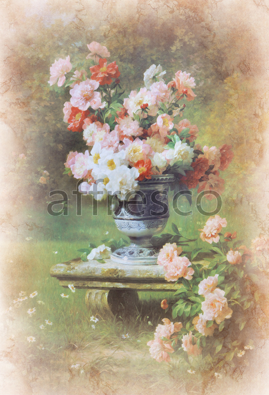 6199 | Picturesque scenery | Flowers in a vase | Affresco Factory
