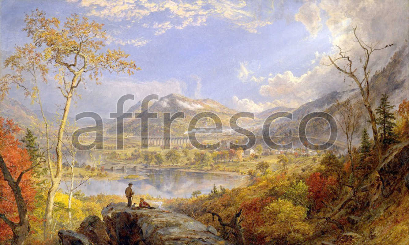 Classic landscapes | Jasper Francis Cropsey Starrucca Viaduct Pennsylvania | Affresco Factory