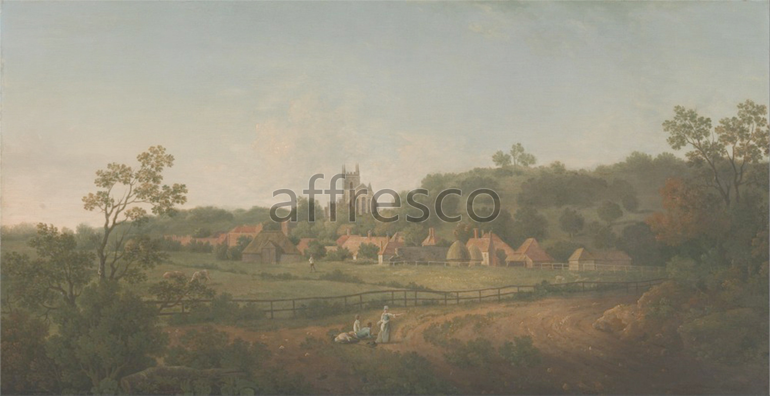 Classic landscapes | Arthur Nelson A Distant View of Hythe Village and Church Kent | Affresco Factory