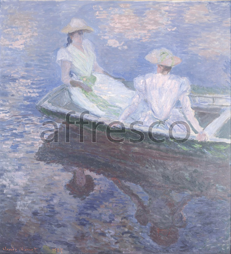 Impressionists & Post-Impressionists | Claude Monet On the Boat | Affresco Factory
