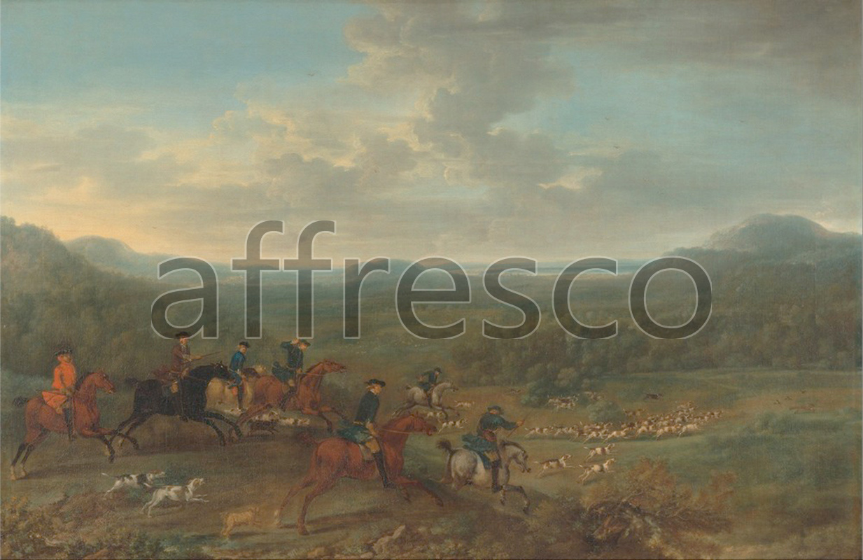 Classic landscapes | John Wootton A Fox Hunt | Affresco Factory