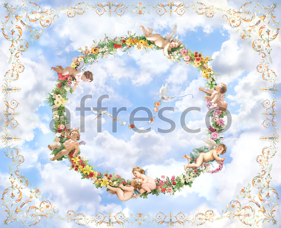9169 |  Ceilings  | Angels in flowers | Affresco Factory