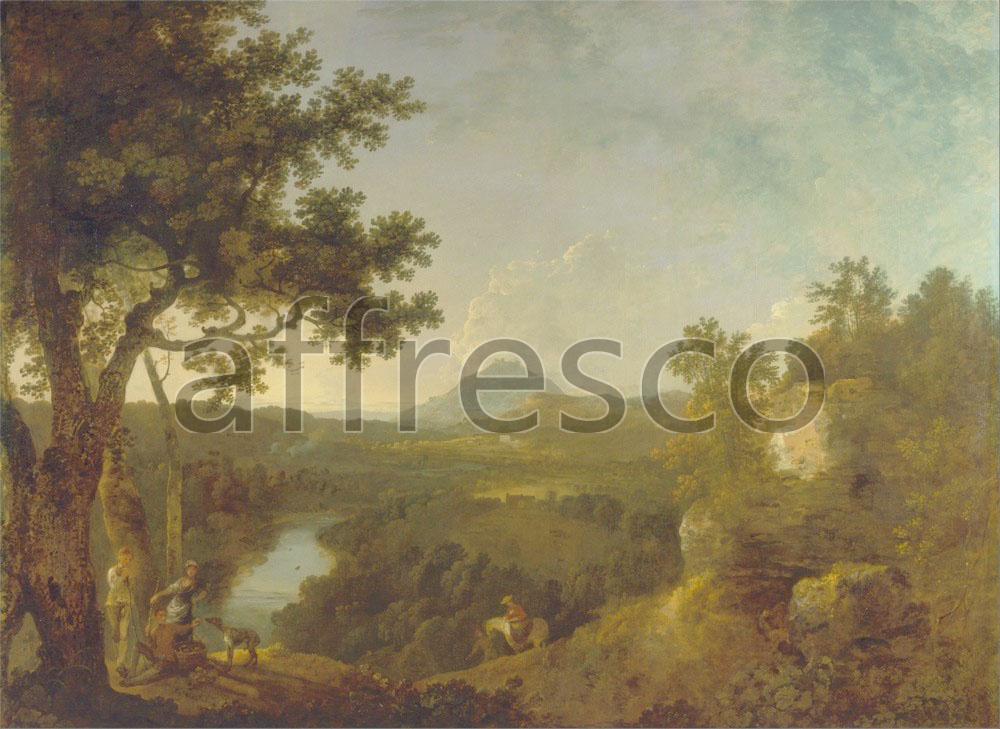 Classic landscapes | Richard Wilson View near Wynnstay the Seat of Sir Watkin Williams Wynn | Affresco Factory