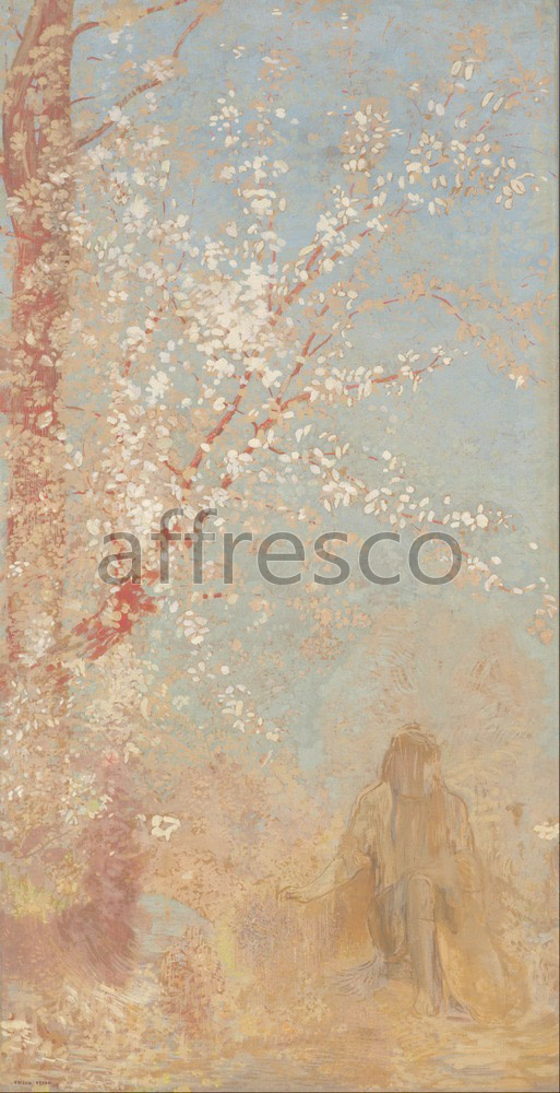 Impressionists & Post-Impressionists | Odilon Redon Figure under a blossoming tree | Affresco Factory