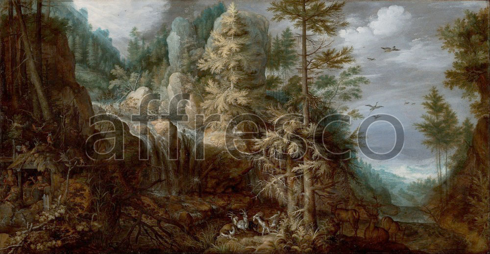 Classic landscapes | Roelandt Savery Flemish Landscape with the Temptation of Saint Anthony | Affresco Factory