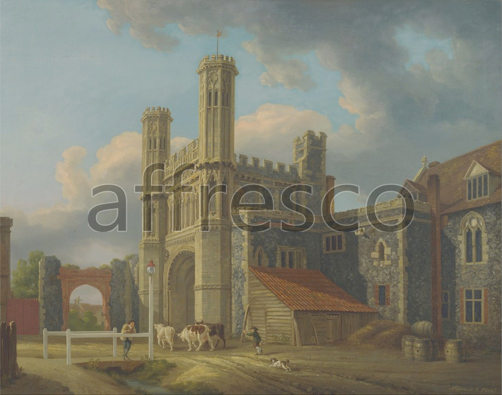Classic landscapes | Michael Angelo Rooker  St. Augustines Gate Canterbury | Affresco Factory