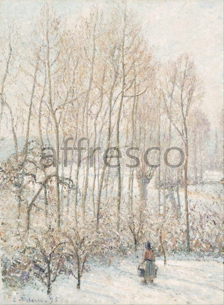 Impressionists & Post-Impressionists | Camille Pissarro Morning Sunlight on the Snow Eragny sur Epte | Affresco Factory