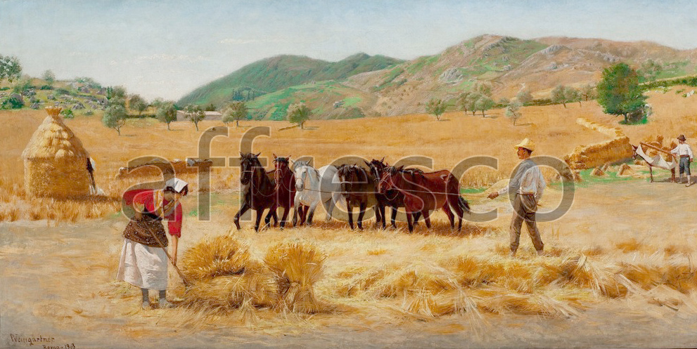 Scenic themes | Pedro Weingartner Harvest in Anticoli | Affresco Factory