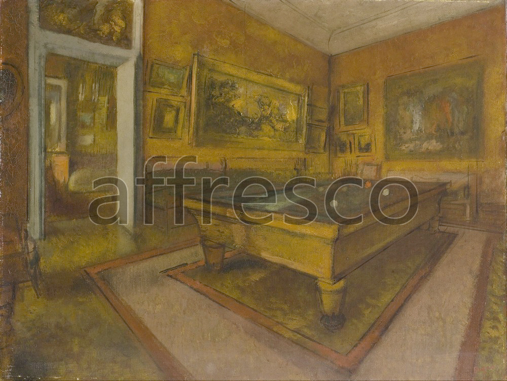 Impressionists & Post-Impressionists | Edgar Degas Billiard Room at Menil Hubert | Affresco Factory