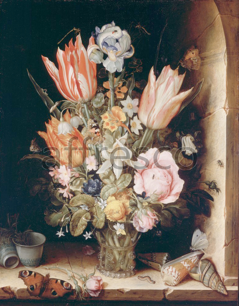 Still life | Christoffel van den Berghe Still Life with Flowers in a Vase | Affresco Factory