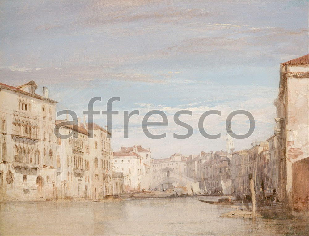 Classic landscapes | Richard Parkes Bonington The Grand Canal Venice Looking Toward the Rialto | Affresco Factory