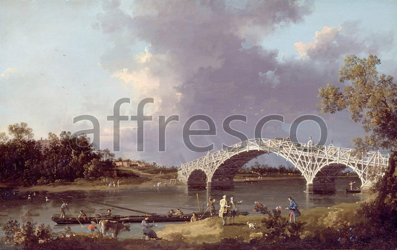 Classic landscapes | Canaletto Giovanni Antonio Canal A View of Walton Bridge | Affresco Factory