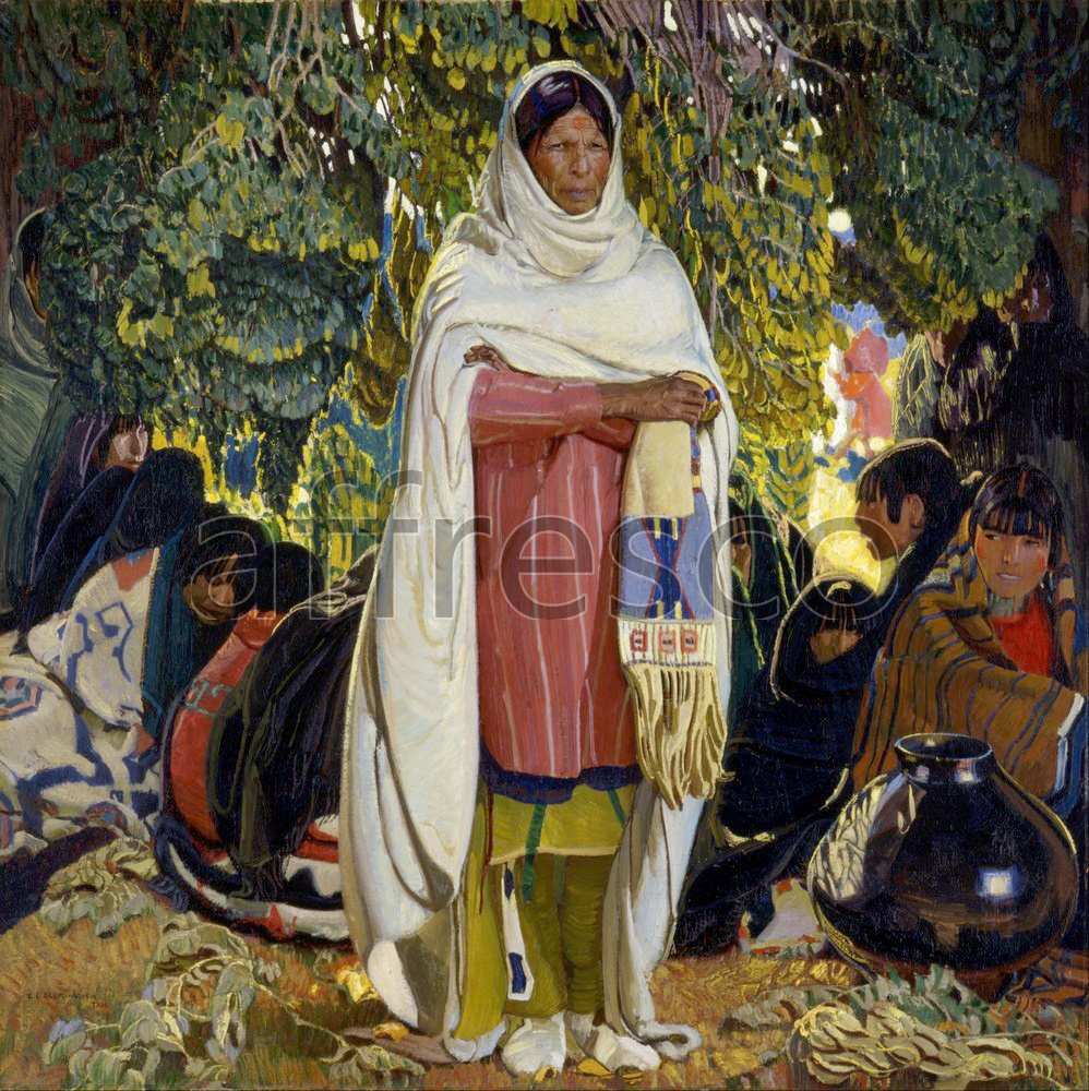 Scenic themes | Ernest L. Blumenschein The Gift | Affresco Factory