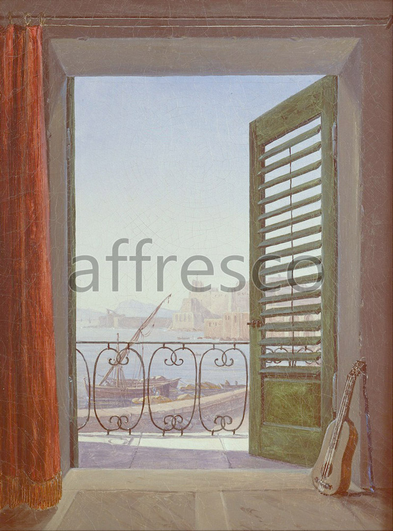 Classic landscapes | Carl Gustav Carus Balcony Room with a View of the Bay of Naples | Affresco Factory