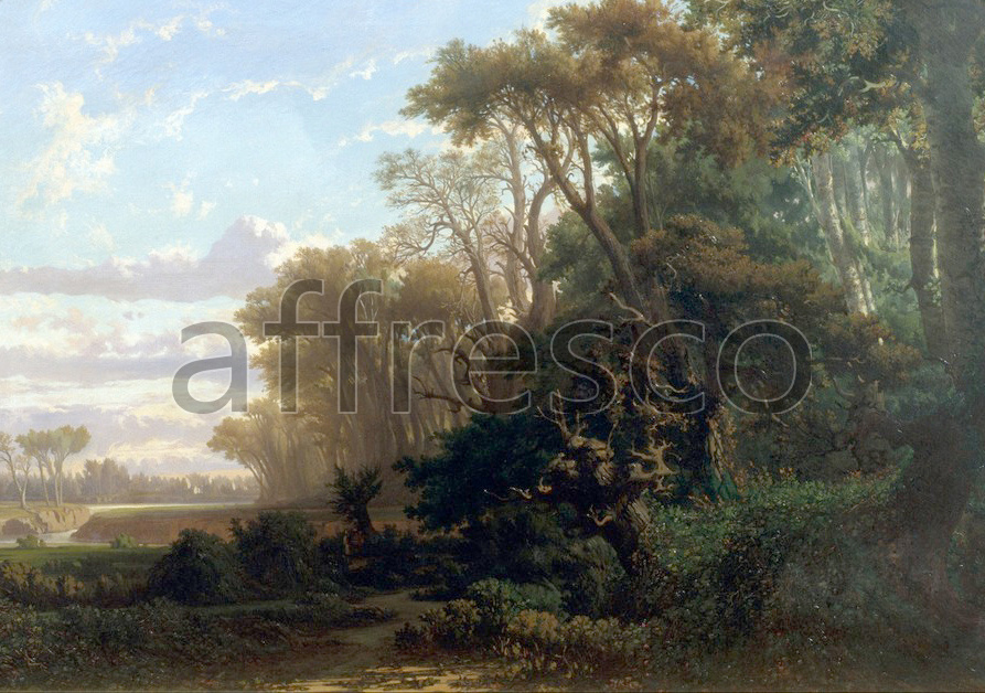 Classic landscapes | Lluis Rigalt Landscape with Woods | Affresco Factory